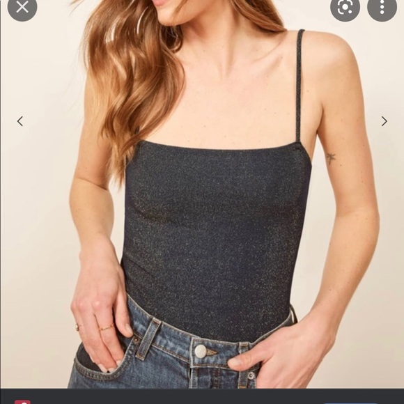 Reformation Isabella Tank Navy Sparkle - Picture 5 of 6